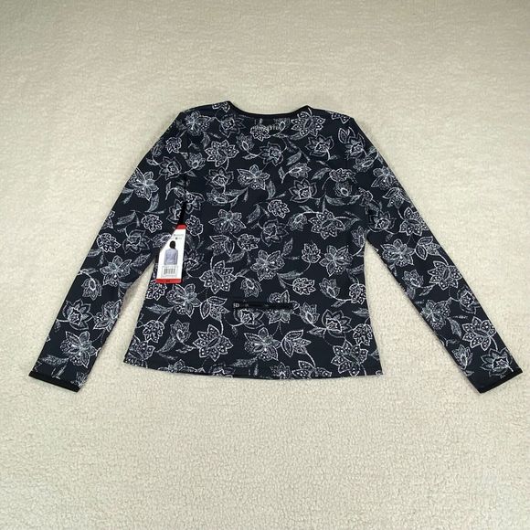 No Boundaries Hang Ten Rashguard Women's Black White Long Sleeve T-Shirt Size M - Picture 4 of 8